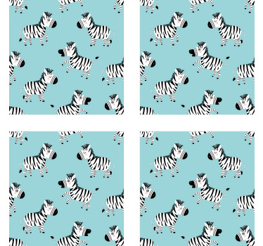 Mignon pour enfants zèbre dessous de verre - TenStickers