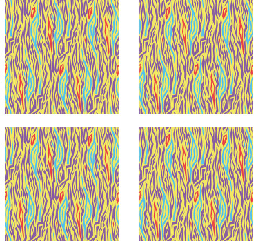 Vintage Colour Zebra Print coaster - TenStickers