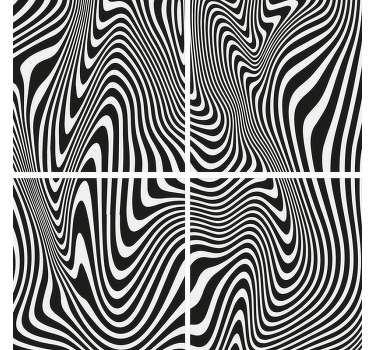 3d effekt zebra print coaster - TenStickers