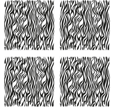 Zebra Background texture coaster - TenStickers