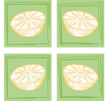 Håndtegnet sitronscoaster - Tenstickers