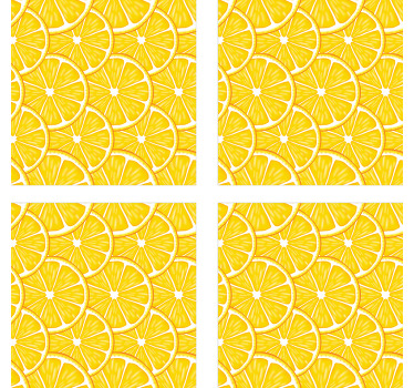 Orange Pattern citrus coaster - TenStickers
