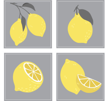 Tropisk citron, coaster - TenStickers
