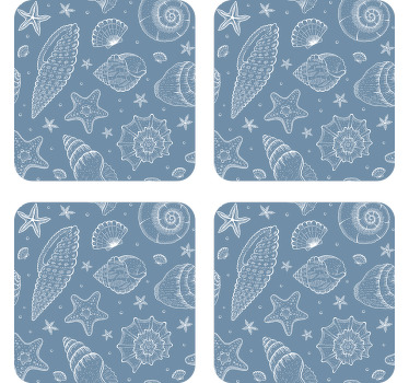 Morski život i školjke podmetači za morski život - TenStickers