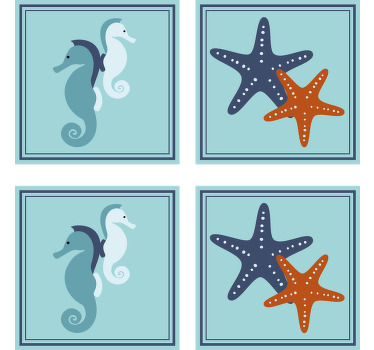 Posavasos de vida marina estilo marino - TenVinilo