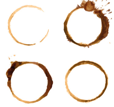 Posavasos modernos Rastro de café - TenVinilo