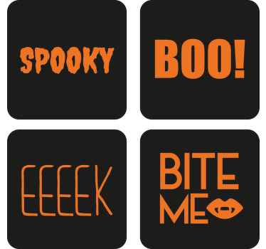 Scary boo halloween coaster - TenStickers