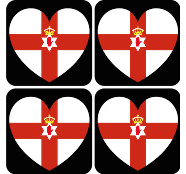 Love northern Ireland  modern coaster - TenStickers
