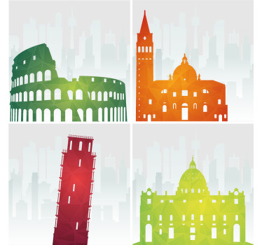 Värillinen horisontti italia enemmän lasinaluset - Tenstickers