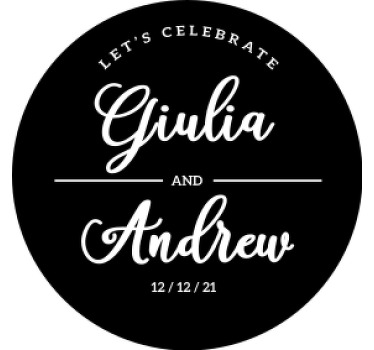 Posavasos boda Celebremos nombres personalizados - TenVinilo