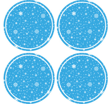 Bases para copos de natal Alegre deixe nevar - TenStickers