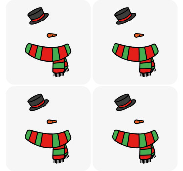 Yüzü olmayan kardan adam yılbaşı treni - TenStickers