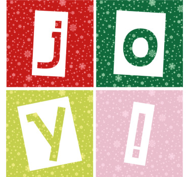 χαρούμενα Χριστούγεννα βινυλίου κόστερ - TenStickers