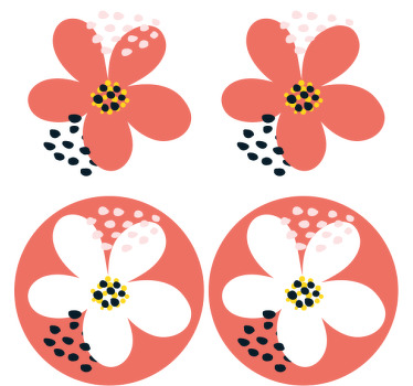 Suomalainen muotoilu punainen marimekko modernit lasinaluset - Tenstickers