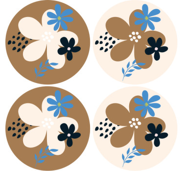 Suomalainen muotoilu ruskea marimekko modernit lasinaluset - Tenstickers