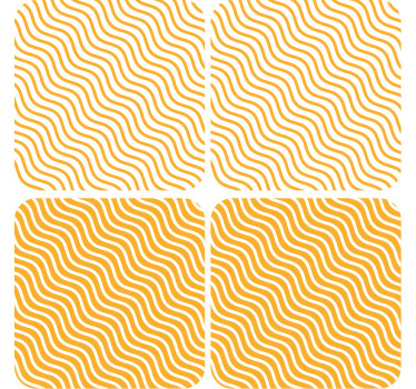 Bases para copos de texturas base para copos de linhas amarelas - TenStickers