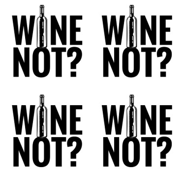 Tácky na víno ne na lahve - TenStickers