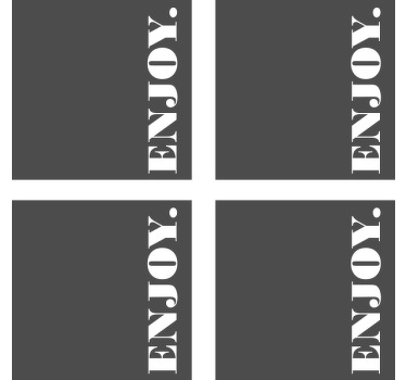 Untersetzer Zitat Genieße zitat - TenStickers