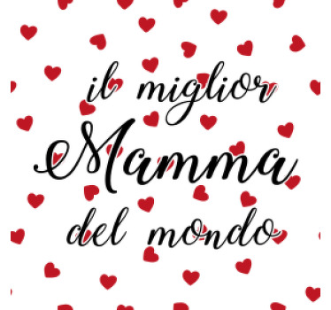 Sottobicchiere con frase per la mamma - TenStickers