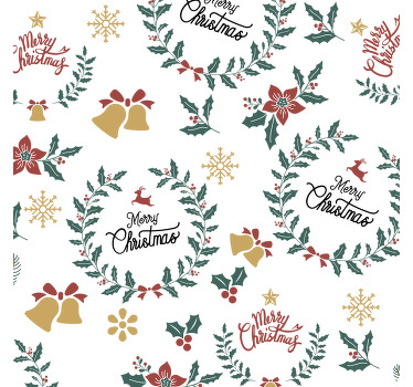 圣诞文本优雅设计圣诞杯垫 - TenStickers