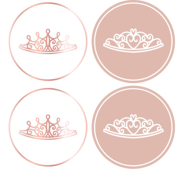 Posavasos moderno Princesa de oro rosa - TenVinilo