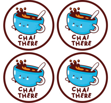 Chai-there quote text coasters - TenStickers