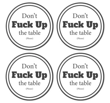 Sætning fuck ikke bordtekstunderlag - TenStickers
