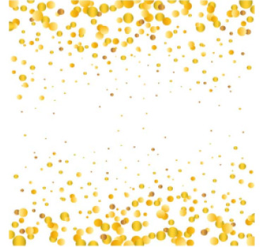 Posavasos boda Posavasos de confeti dorado - TenVinilo