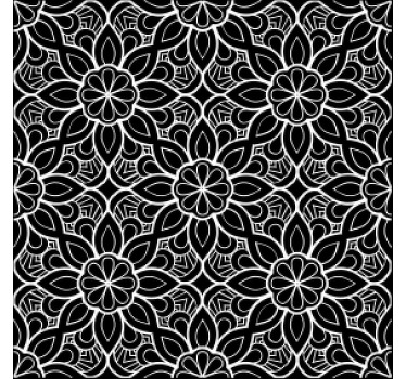 Bases para copos modernas base para copos floral preto e branco m - TenStickers