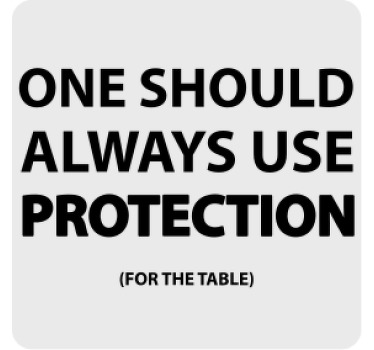 Sentence always wear protection text coasters - TenStickers