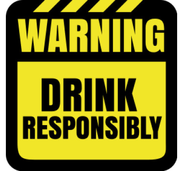 Drink responsibly text coasters - TenStickers