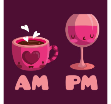 Am και pm μοντέρνο βινυλίου - TenStickers