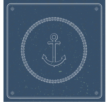 Posavasos vintage Ancla marina - TenVinilo