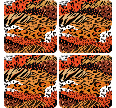 Animal Print texture coaster - TenStickers