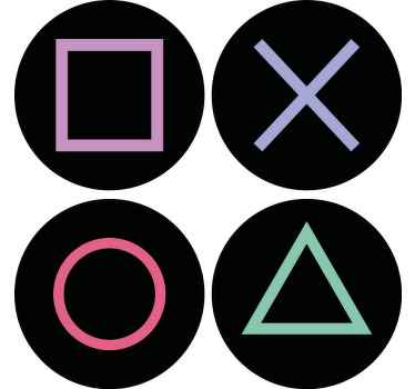 Playstation-kauko-ohjaimet modernit lasinaluset - Tenstickers