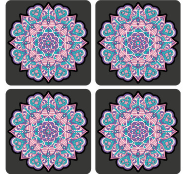 Posavasos azulejo Mandala boho - TenVinilo