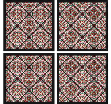 Posavasos azulejo Patrón boho - TenVinilo