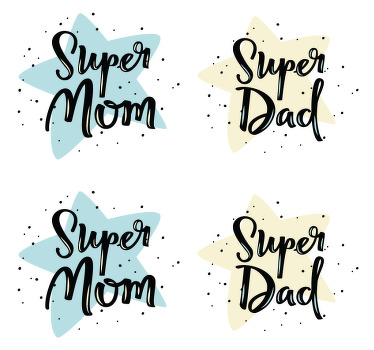 Podkładki pod kubek z wzorami Dla mamy i taty - TenStickers