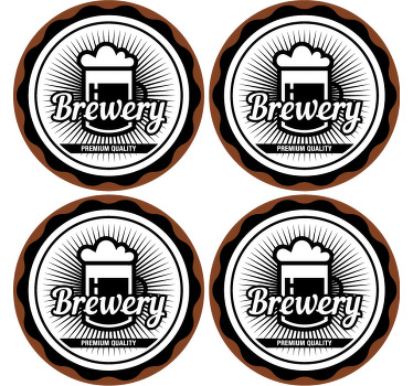 Vintage bottle caps vintage coaster - TenStickers