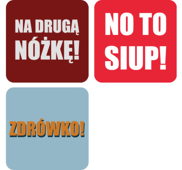 Podkładki pod piwo śmieszne podpisy - TenStickers