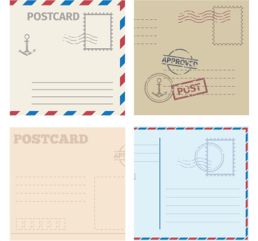 Untersetzer vintage Brief auf dem dachboden gefunden - TenStickers