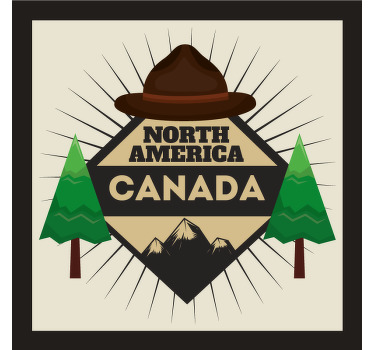 Dessous de verre vintage amérique du nord canada - TenStickers