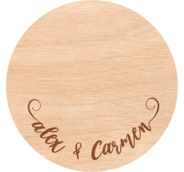 Posavasos boda Elegante con texto - TenVinilo