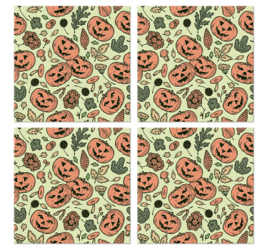 Pumpkins  halloween coaster - TenStickers