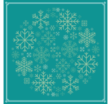 Smukke snefnug jul coaster - TenStickers