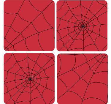 Pavučiny červená halloween dráha - Tenstickers