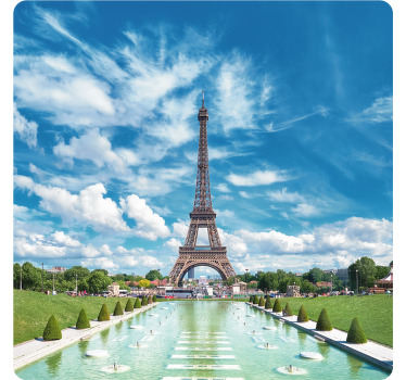 Spodní eiffelova věž odraz moderní dráha - TenStickers