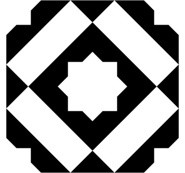 Posavasos azulejo Azulejo cuadrado negro - TenVinilo