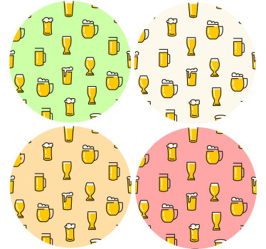 Untersetzer Bier Biermuster - TenStickers