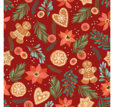 Traditional Christmas symbols christmas coaster - TenStickers